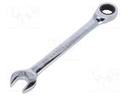 Wrench; combination spanner,with ratchet; 16mm; nickel plated STANLEY