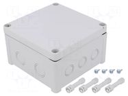 Enclosure: junction box; X: 130mm; Y: 130mm; Z: 75mm; wall mount; ABS FIBOX