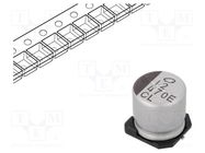 Capacitor: electrolytic; low ESR; SMD; 470uF; 25VDC; Ø10x10mm; ±20% NICHICON