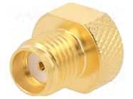 Connector: SMA; terminator; female; straight; 50Ω; for cable; PTFE AMPHENOL RF