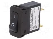 Circuit breaker; Urated: 240VAC; 32VDC; 16A; SPST; MCB SCHURTER