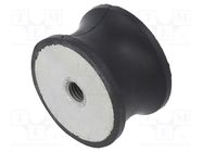 Vibration damper; M10; Ø: 50mm; rubber; L: 30mm; H: 10mm; 1499N ELESA+GANTER