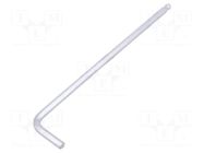 Wrench; hex key,spherical; HEX 5mm; tool steel; long; L: 165mm KING TONY