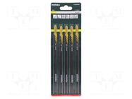 Hacksaw blade-set; wood,plastic; 155mm; 6teeth/inch; FAST WOOD METABO