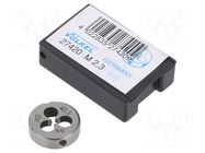 Threading die; M2,3; 0.4; Ø: 16mm; Thk: 5mm; high speed steel; 6g VÖLKEL