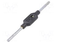Tap wrench; Grip capac: 1/16"-1/2",G 1/8",M1-M12; L: 176mm; steel VÖLKEL