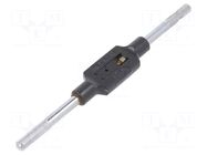 Tap wrench; Grip capac: 1/16"-3/8",G 1/8",M1-M10; L: 176mm; steel VÖLKEL