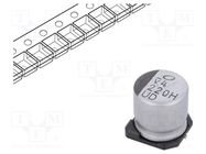 Capacitor: electrolytic; SMD; 220uF; 50VDC; Ø10x10mm; ±20%; 5000h NICHICON