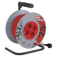 PVC Extension Cord Reel– 4 sockets, 25m, 1,5mm2 SCHUKO, EMOS