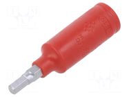 Socket; hex key,insulated,socket spanner; HEX 5mm; 1/4"; 1kV WIHA