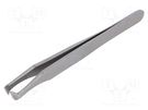 Tweezers; 115mm; for precision works; Blades: curved WELLER