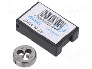 Threading die; high speed steel; M2,6; 0.45; Ø: 16mm; Thk: 5mm; 6g VÖLKEL