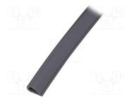 Hole and edge shield; PVC; L: 10m; grey; H: 13mm; W: 6.5mm; -30÷70°C KURANT