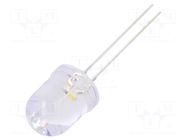 LED; white warm; 10mm; blinking; 7000÷8400mcd; 30°; 3÷5VDC; 20mA OPTOSUPPLY