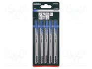 Hacksaw blade-set; tinware,metal; 106mm; 12teeth/inch; 5pcs. METABO