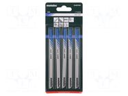 Hacksaw blade-set; tinware,metal; 106mm; 12teeth/inch; 5pcs. METABO