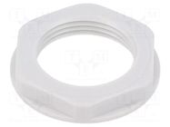 Nut; PG16; polystyrene; 30mm; light grey; Thread: PG; with flange LAPP