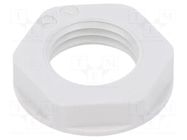 Nut; PG7; polystyrene; 19mm; light grey; Thread: PG; with flange LAPP