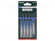 Hacksaw blade-set; metal; 51mm; 12teeth/inch; BASIC METAL; 5pcs. METABO