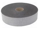 Tape: sealing; W: 80mm; L: 30m; Thk: 3mm; grey; rubber hot-melt; 130% 