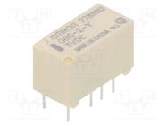 Relay: electromagnetic; DPDT; Ucoil: 3VDC; 2A; 0.5A/125VAC; PCB OMRON Electronic Components