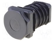 Plugs; for profiles; Body: black; H: 34mm; Mat: polyamide; L: 25mm ELESA+GANTER