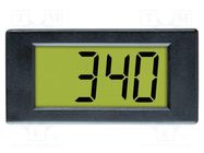 Ammeter; digital,mounting; on panel; LCD; 3,5 digit; Char: 11mm LASCAR
