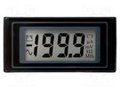 Voltmeter; digital,mounting; 0÷200mV; on panel; snap fastener LASCAR