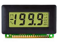 Voltmeter; digital,mounting; 0÷200mV; on panel; snap fastener LASCAR