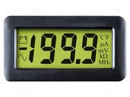 Voltmeter; digital,mounting; 0÷200mV; on panel; LED; 3,5 digit LASCAR