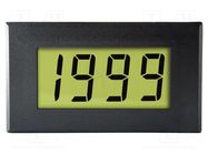 Voltmeter; digital,mounting; 0÷500V; on panel; snap fastener; LED LASCAR