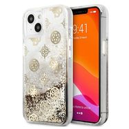 Guess GUHCP13SLGPEGO iPhone 13 mini 5.4&quot; gold/gold hardcase Peony Liquid Glitter, Guess