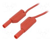 Test lead; 32A; banana plug 4mm,both sides; Urated: 1kV; Len: 2m SCHÜTZINGER
