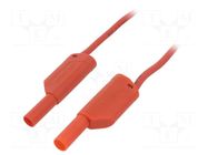 Test lead; 32A; banana plug 4mm,both sides; Urated: 1kV; Len: 1m SCHÜTZINGER