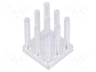 Heatsink: extruded; grilled; natural; L: 10mm; W: 10mm; H: 12.5mm FISCHER ELEKTRONIK