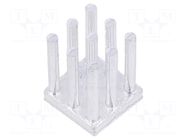 Heatsink: extruded; grilled; natural; L: 10mm; W: 10mm; H: 12.5mm FISCHER ELEKTRONIK