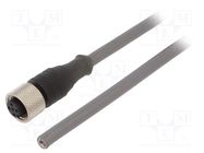 Connection lead; M12; PIN: 5; straight; 10m; plug; 63VAC; 2.5A; PVC ALPHA WIRE