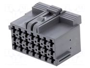 Connector: automotive; plug; female; JPT; PIN: 21; for cable; grey TE Connectivity
