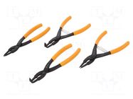 Kit: pliers; for circlip; angular,straight; Ring: external; 4pcs. BETA