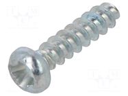 Fixation screw; DIN-Power-screw for plastic 2,2x9,5-PZ1 HARTING