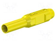 Connector: 2mm banana; plug; yellow; gold-plated; Type: insulated STÄUBLI