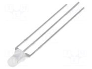LED; red/yellow-green; 3mm; 100°; Front: convex; No.of term: 3 OPTOSUPPLY