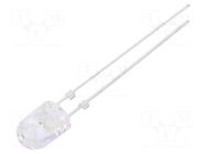 LED; green; oval; 5.1x4.3mm; 25000÷30000mcd; 100/40°; Front: convex OPTOSUPPLY