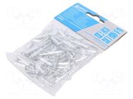 Rivet; aluminium; Rivet diam: 4.8mm; L.rivet: 18mm; 50pcs. MEGA