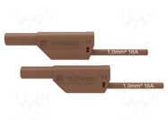 Test lead; 16A; banana plug 4mm,both sides; Urated: 1kV; Len: 1m SCHÜTZINGER
