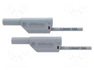 Test lead; 16A; banana plug 4mm,both sides; Urated: 1kV; Len: 1.5m SCHÜTZINGER