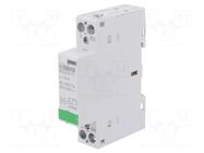 Contactor: 2-pole installation; 32A; 24VAC,24VDC; NC + NO; IKD ISKRA
