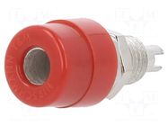 Connector: 4mm banana; socket; 32A; 60VDC; red; soldered,screw HIRSCHMANN T&M