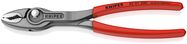 KNIPEX 82 01 200 TwinGrip® front and side gripping pliers with non-slip plastic coating grey atramentized 200 mm