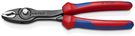 KNIPEX 82 02 200 SB TwinGrip® Slip Joint Pliers with multi-component grips grey atramentized 200 mm